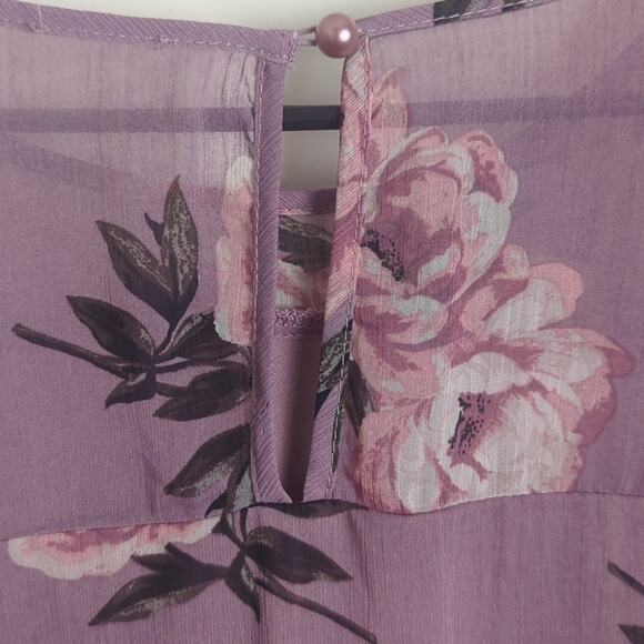 Cropped Pop-Over Boho Floral Festival Blouse with Bell Sleeves Women's Medium - Picture 5 of 7